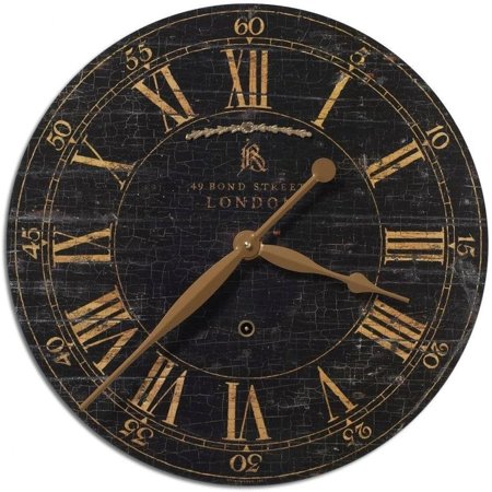 Uttermost 6029 Bond Street - 18 inch Wall Clock - 18 inches Wide by 2 inches deep