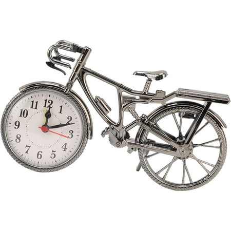 Vintage Bicycle Clock, Desk Clock Vintage Table Clock, Mini Motorcycle Model Alarm Clock, Creative Desk Shelf Clock Bike Desk Clock for Kids Birthday Gift