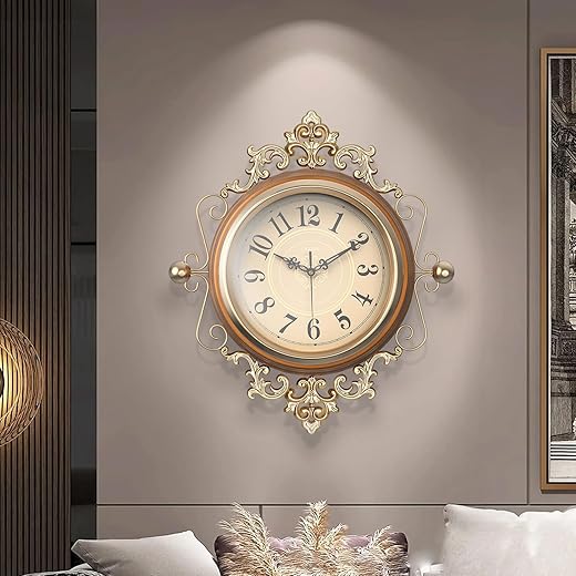 Vintage Large Wall Clocks with Glass Cover,Digital Retro Wall Clock Battery Operated for Living Room/Bedroom/Kitchen/Farmhouse/Office Decor 16X19