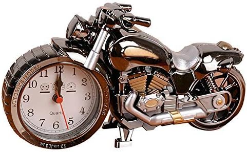 Vintage Mini Motorcycle/Bicycle Model Alarm Clock Battery Powered Desk Shelf Clock Creative (Motorcycle Model)