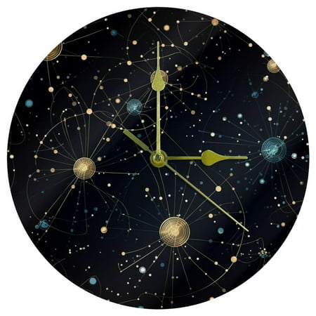 Virgo Circular Acrylic Wall Clock - Elegant Timepiece for Home Décor - Modern Design with Quartz Movement - Silent Ticking - 12 inch Diameter