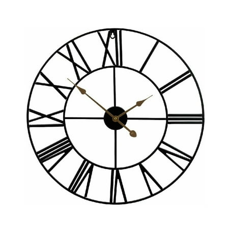 Wall Clock 24” Round Oversized Centurian Roman Numeral Style