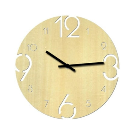 Wall Clock European Wood Watch Modern Design Home Decor Silent