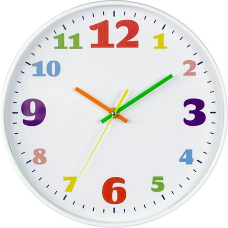 Wall Clock for Kid Large Numbers Easy to Read Wall Clock Battery Operated Silent Clock