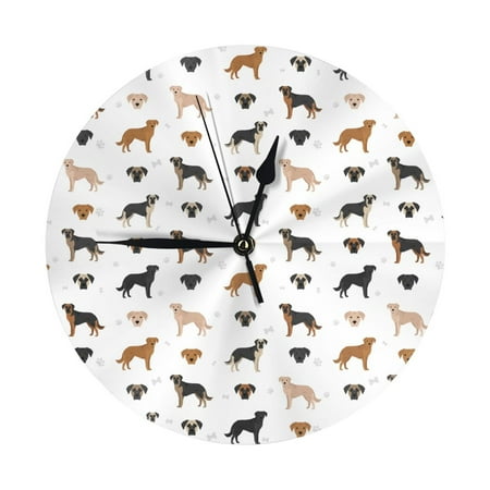 Wall Clock, Labrador Retriever Dog No.1018 Wall Clocks Battery Operated Silent Kitchen Office Wall Clock Decorative, Wall Clock for Living Room School Classroom Bedroom Home Decor