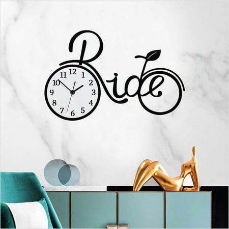 Wall Clock Large Bike Shaped 3D Modern Home DEcoor Gift