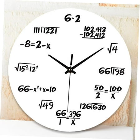 Wall Clock Math Clock Mathematical Clock White Bamboo Personality Decorate