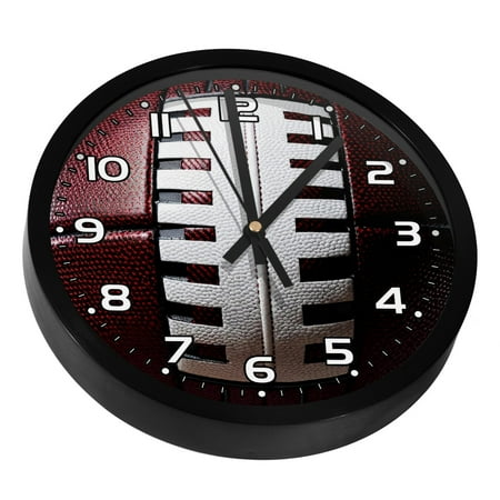 Wall Clocks Battery Operated Modern Clocks Round Silent Clock 9.8 in Sport Ball Football Texture