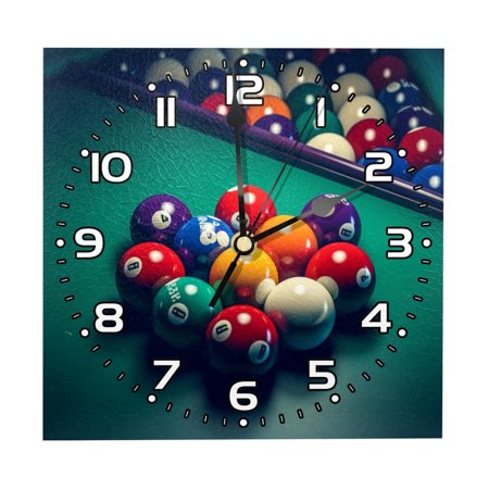 Wall Clocks Battery Operated Modern Clocks Square Silent Clock 7.87 in Billiards