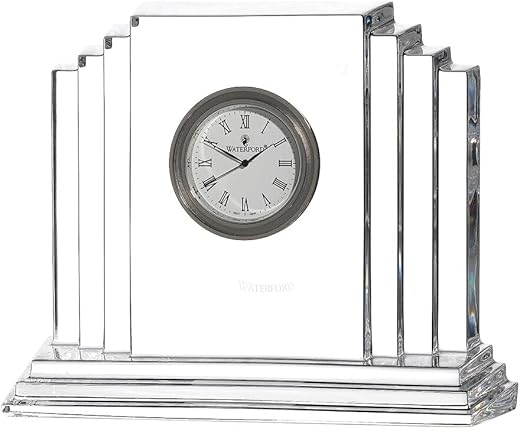 Waterford Metropolitan Crytal Desktop Clock, Clear