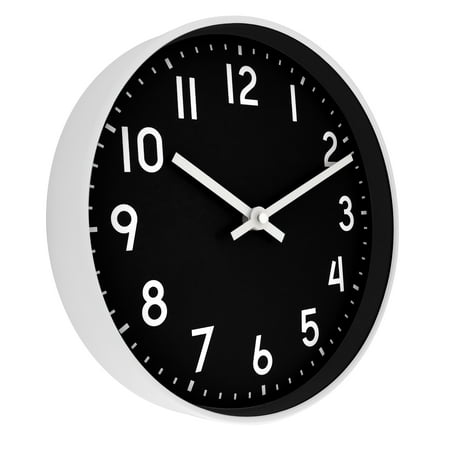 Westclox 10 Wall Clock with Black Dial, 10 In. Diam. X 2H