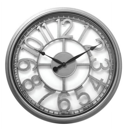 Westclox® 20-inch See-through Wall Clock With Silver Case