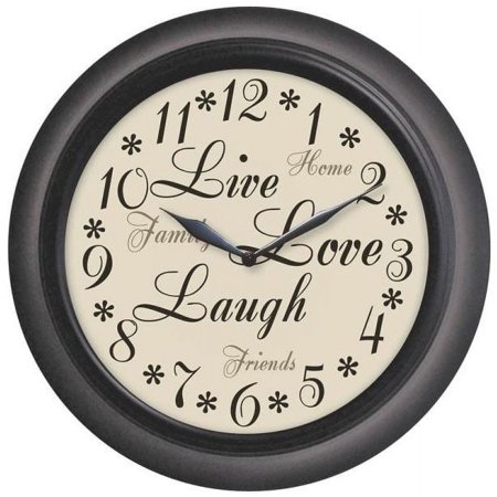 Westclox 32032A Live, Laugh, Love Wall Clock, 12, Each