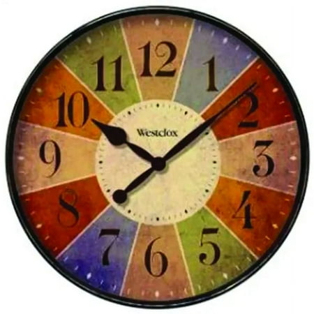 Westclox 32897 Clock Wall Round 12 Inch Multi-Color, Each