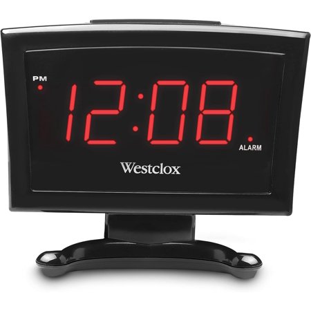 Westclox 70014 Plasma LED Alarm Clock, 0.9-Inch