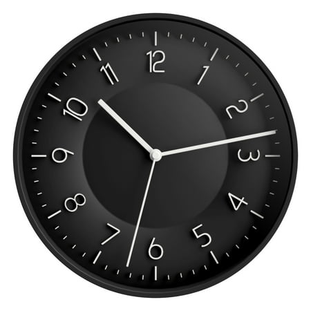 Westclox Analog Black & White Wall Clock with Raised Numbers and Quartz Accuracy- Model# 33433