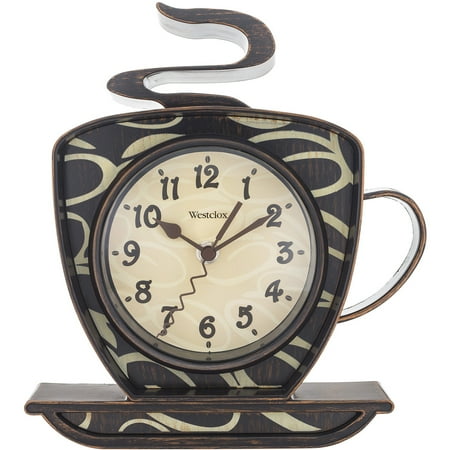 Westclox Brown 3D Coffee Mug Wall Clock