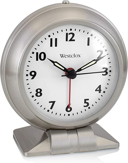 Westclox Classic Analog Alarm Clock | Retro Style Old Fashioned Alarm Clock for Heavy Sleepers | Battery Operated, Perfect for Bedside Table, Kitchen, Study Desk, Office