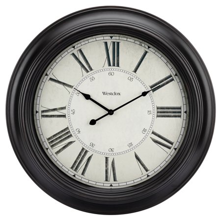 Westclox Round Extra Large Vintage Black Analog QA Wall Clock