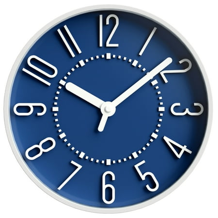 Westclox Storm Blue 10 Analog QA Wall Clock - Accurate and Stylish Timekeeping, 10 in. Diam. x 1.4