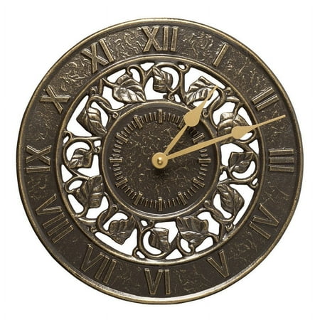 Whitehall Products 01834 Ivy Silhouette Clock - French Bronze