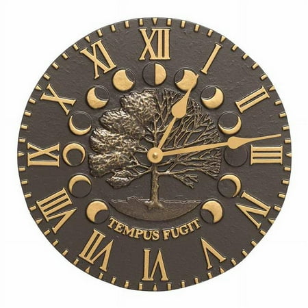 Whitehall Products 1931 12 in. Times & Seasons Clock - French Bronze