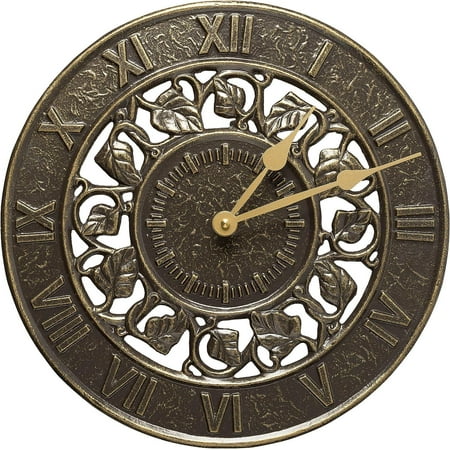 Whitehall Products Ivy Silhouette Clock, French Bronze