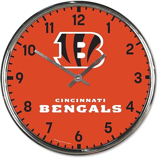 WinCraft Cincinnati Bengals Chrome Wall Clock