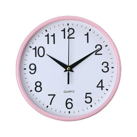 WMENJIAZIHAN Clock Clearance Retro Large Silent Sweep Modern Decoration Brief Home Bedroom 8inch 20cm Quartz Clock Round Wall Clock