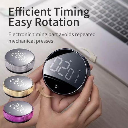 WSRRDRECVHi LED Magnetic Digital Kitchen Timer ForCooking Shower Study Clock Stopwatch