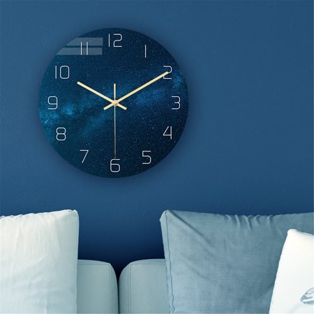 Xecvkr 30x30cm Acrylic Quartz Wall Clock Frameless Design with Silent Mechanism for Living Room Decoration - Good Times Functional Wall Decor by Our Artists with Gloss-Finish Face and Exposed Clock