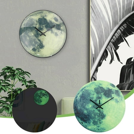 XOAIHY Glow In The Dark Wall Clock: Provivid Silent Luminous Clocks For Living Rooms And Bedrooms, Battery Operated