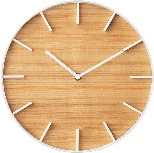 Yamazaki Home Wall Clock - Modern Wood Home Decoration Steel + Wood One Size Ash