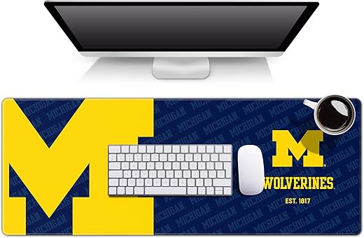 YouTheFan NCAA Michigan Wolverines Logo Series Desk Pad SMU