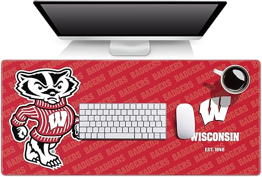 YouTheFan NCAA Wisconsin Badgers Logo Series Desk Pad