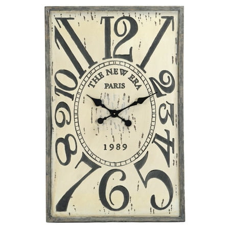 Zentique 36.5 in. Square Wooden Wall Clock