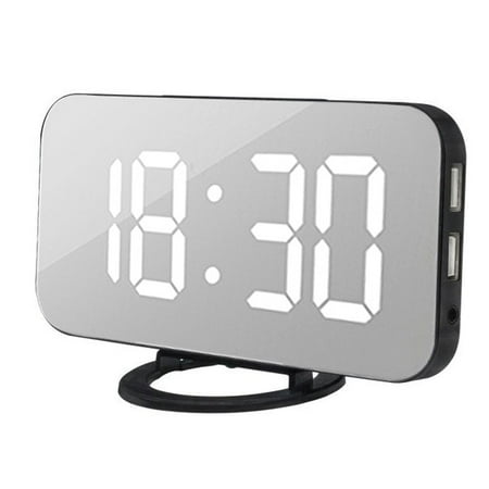 ZOURIH LED Digital Alarm Clock With USB Port for Phone Charger Touch-Activited Snooze Home Decor