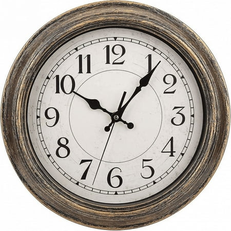 12-inch Retro Wall Clock, Vintage Round Decorative Wall Clock, Silent(Whatever Goods)