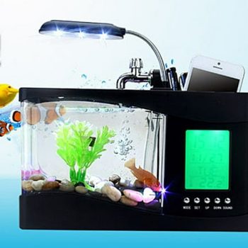 Alarm Clock Vmvidoty LED Small Table Lamp Integrating Fish Tank, Table Lamp, Perpetual Calendar, Pen, Alarm Clock And Other Functions Early Access Deals