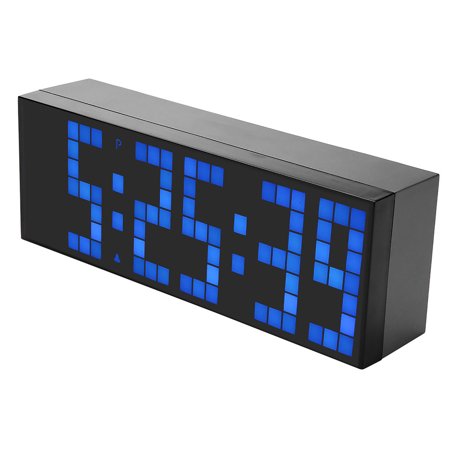 6 Digit Jumbo LED Digital Alarm Calendar Snooze Wall Desk Clock (blue, 6‑digit version)