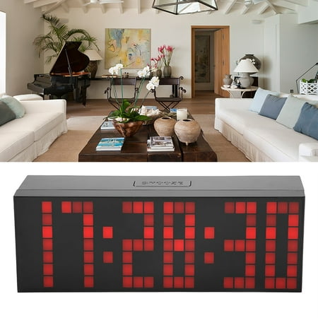 6 Digit Jumbo LED Digital Alarm Calendar Snooze Wall Desk Clock (red, 6-digit version)