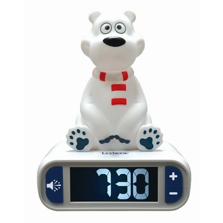 Alarm Clock with Night Light 3D design Animals Polar Bear and sound effects_RL800PB