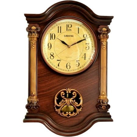 Antique Linseng Pendulum Brown Wall Clock