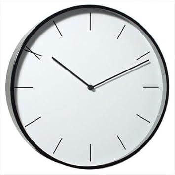 Bai Modernist Steel Wall Clock, Ten White