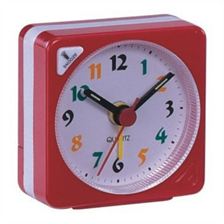 Children's Gift Quartz Quiet Battery Operated Alarm Clock Number Clock Home Decor Bedside Clocks RED