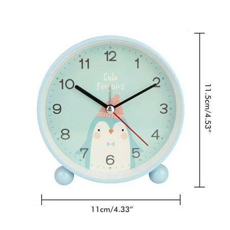 Children Wake Up Alarm Clock Light Alarm Clock without Ticking Learning Work Alarm Clock Cute Animal Sleeping Trainer