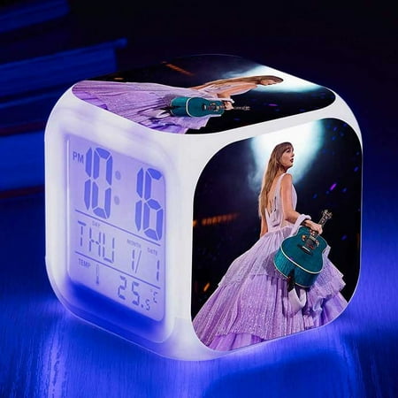 Deals&Taylōr&Swíft&Large Screen Alarm Clock,Led Desk Clock,Usb Alarm Clock,Modern Bedroom Clock,Touch Night Light Clock,Temperature Display Clock,Date Display Clock