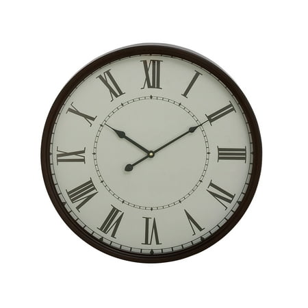 DecMode 20 White Metal Wall Clock