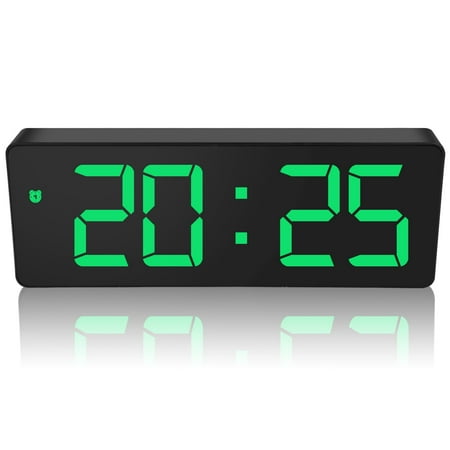 Digital Alarm Clock, Large LED Display Big Number Alarm Clock for Bedroom Bedside with USB Charger, Loud Dual Alarms, Battery Backup, Adjustable Brightness Dimmer Snooze 12/24H