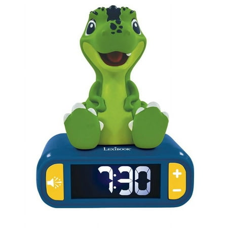 Digital alarm clock with a 3D Dinosaur night light and sound effects_RL800DINO